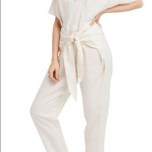 Free People Linen/Rayon Wrap Jumpsuit